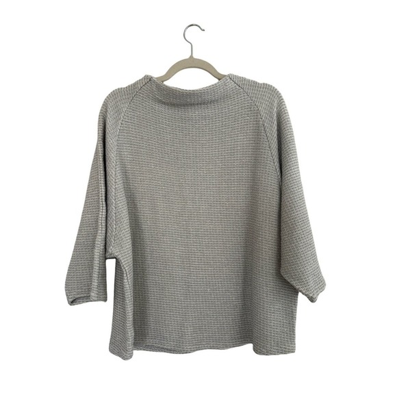 Chico’s Dolman Mock Neck Sweater Plus Size 3 Cropped Lagenlook Minimalistic - Picture 1 of 4